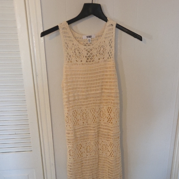 BB Dakota by Steve Madden Beige Crochet Maxi Dress - Picture 3 of 4